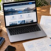Diseño y desarrollo web — imagen editorial ilustrativa