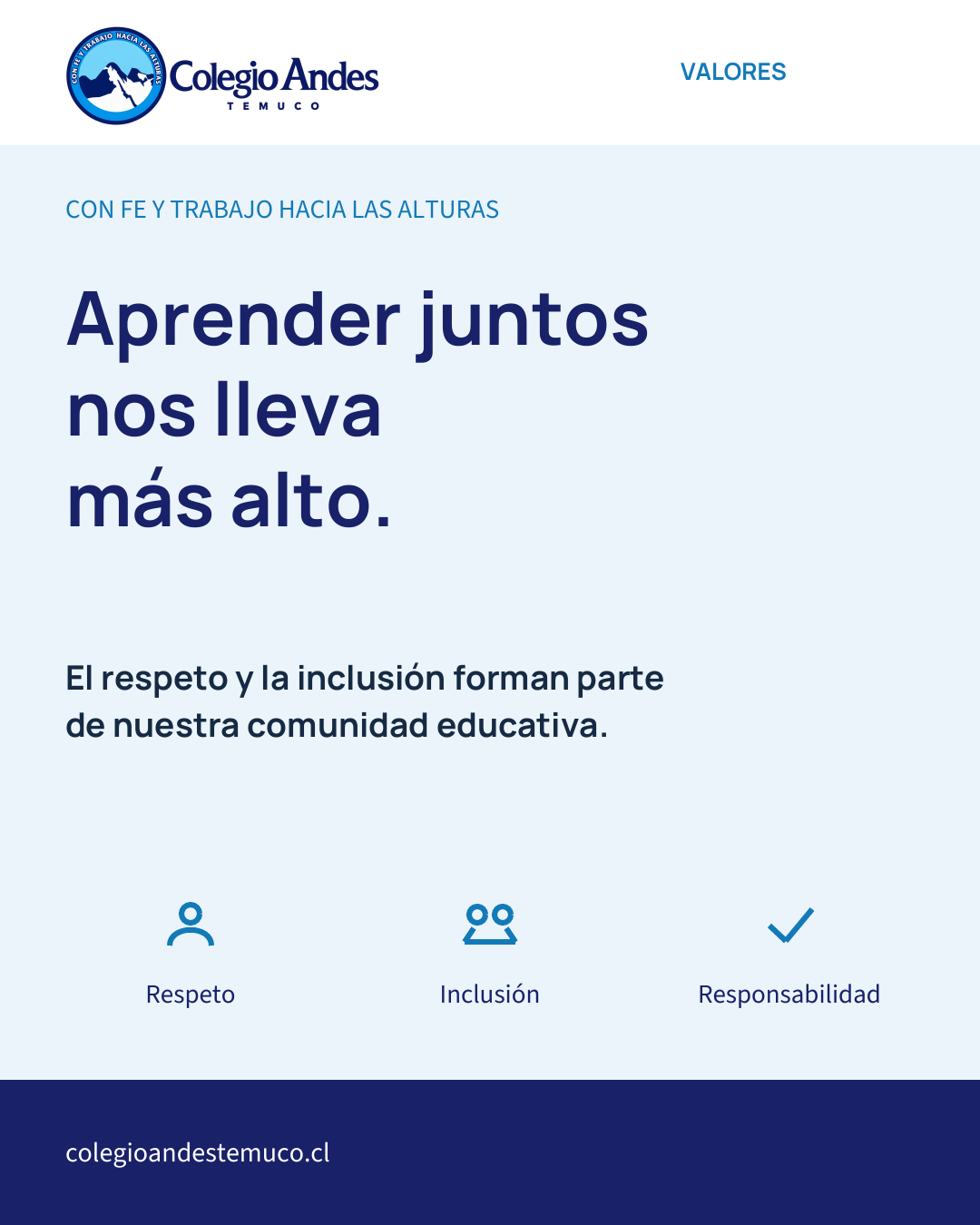 Propuesta de aplicación de identidad visual de Colegio Andes Temuco en redes sociales